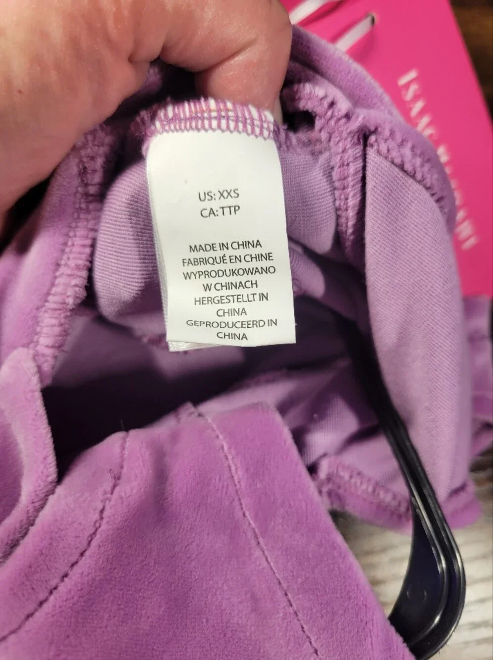 Isaac Mizrahi Lavender Velour Dog Hoodie with Glitter Paw xxs